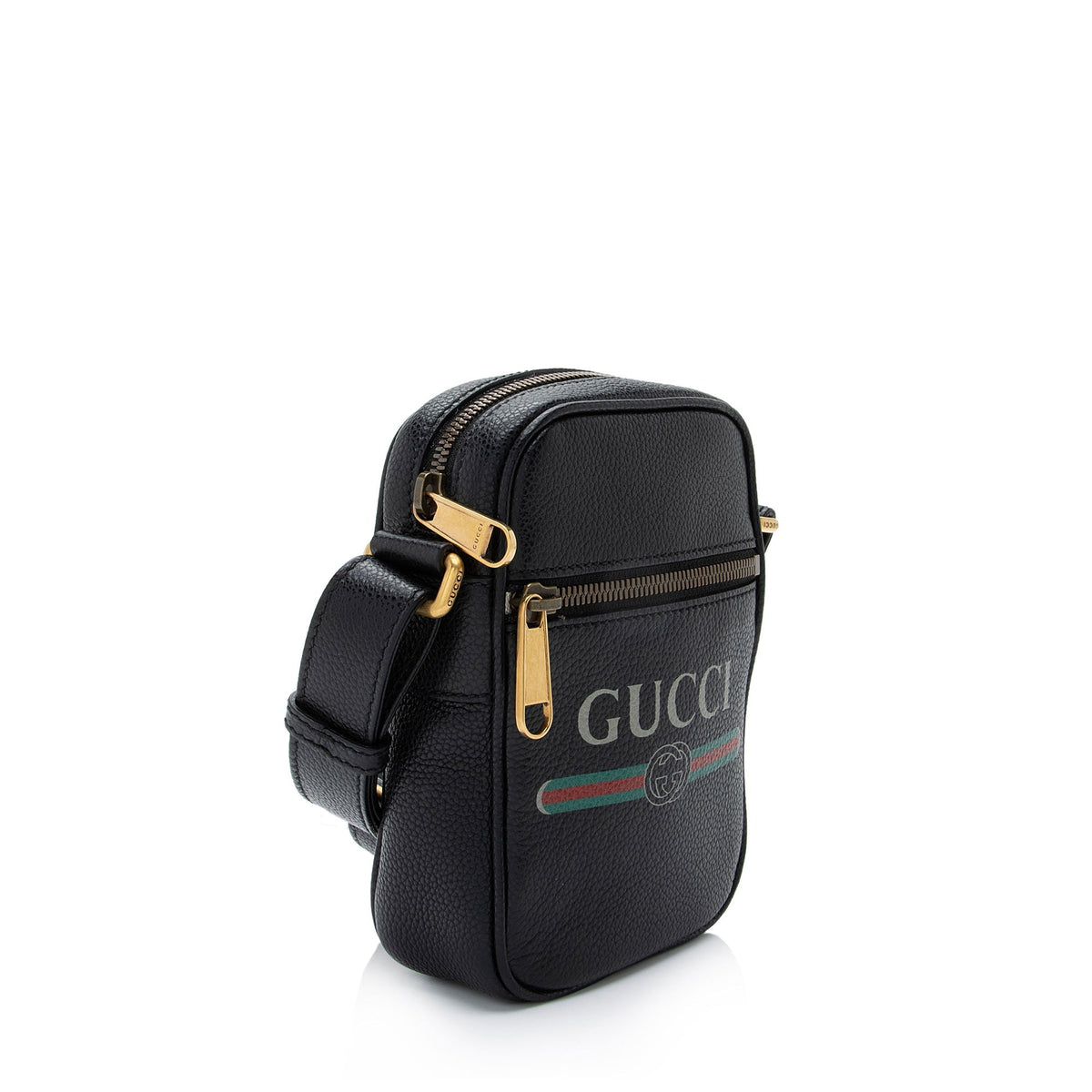 Gucci Leather Logo Mini Messenger Bag (SHF-P3Milm)