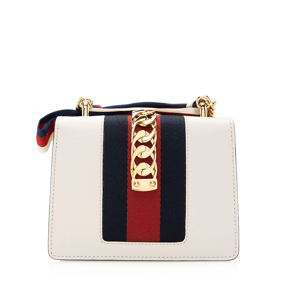 Gucci Leather Mini Sylvie Chain Bag (SHF-20274)