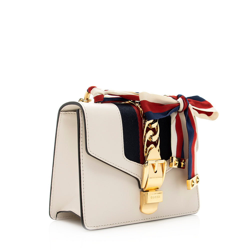 Gucci Leather Mini Sylvie Chain Bag (SHF-20274)