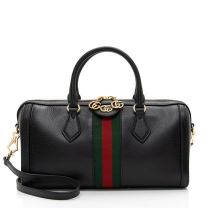 Gucci Leather Ophidia Medium Boston Bag (SHF-f7ZMqU)