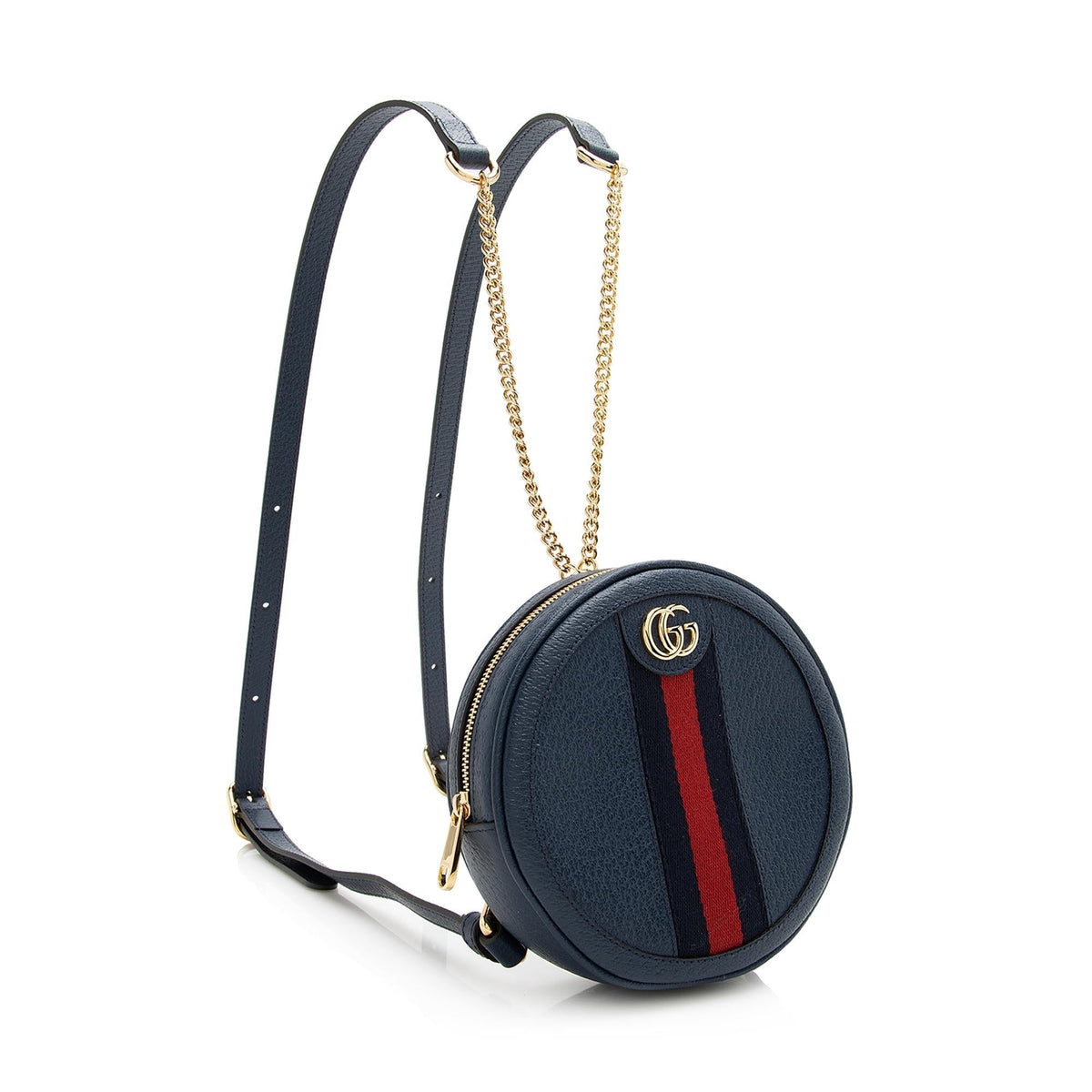 Gucci Leather Ophidia Round Mini Backpack (SHF-22424)