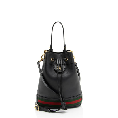 Gucci Leather Ophidia Small Bucket Bag (SHF-xMZSzx)