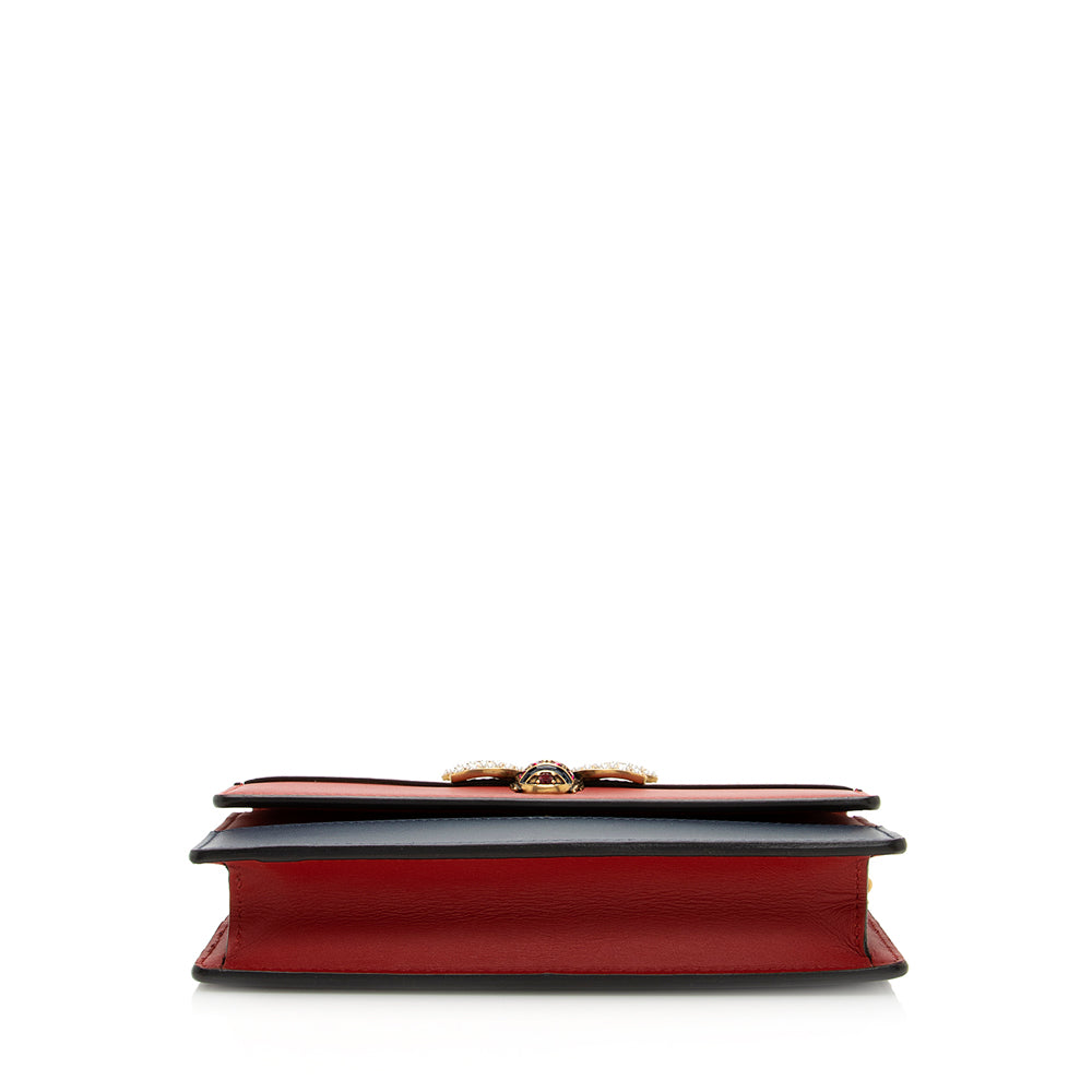 Gucci Leather Queen Margaret Wallet on Chain (SHF-19745)
