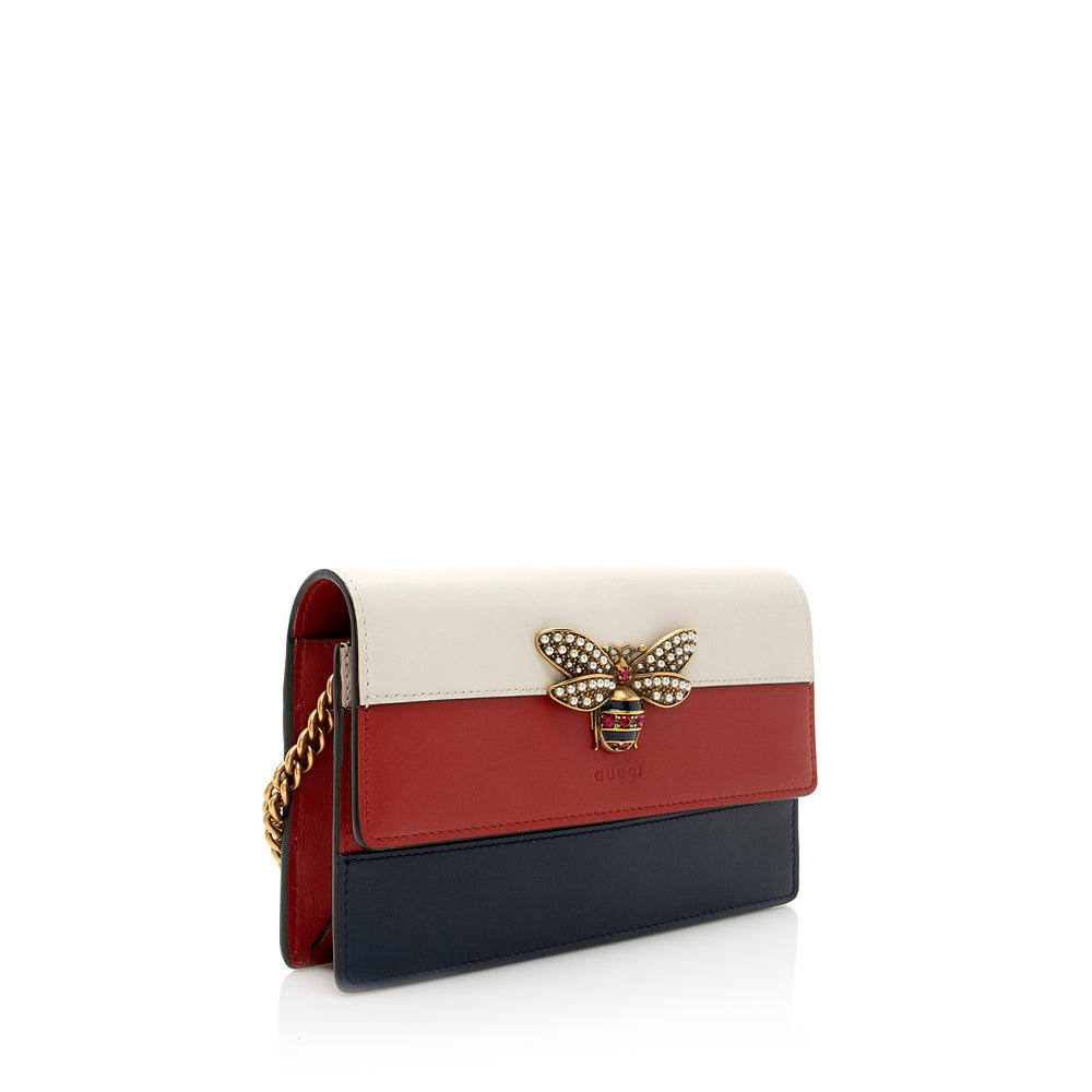 Gucci Leather Queen Margaret Wallet on Chain (SHF-19745)