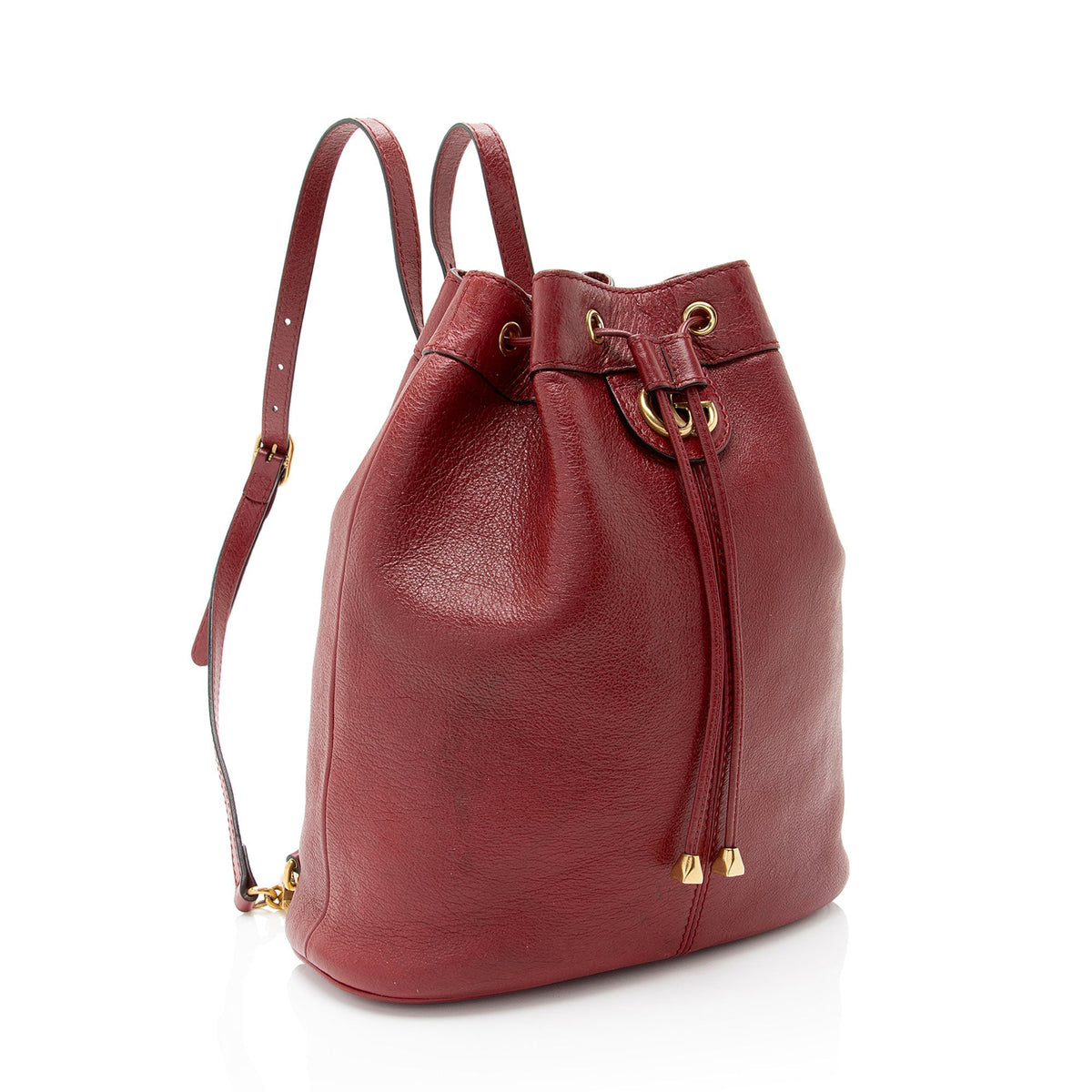 Gucci Leather Rebelle Medium Backpack