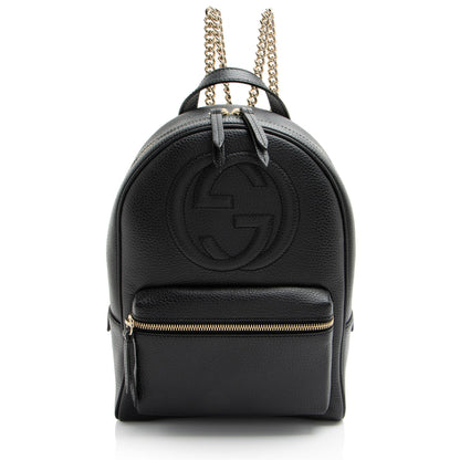 Gucci Leather Soho Chain Backpack (SHF-ImbRbN)