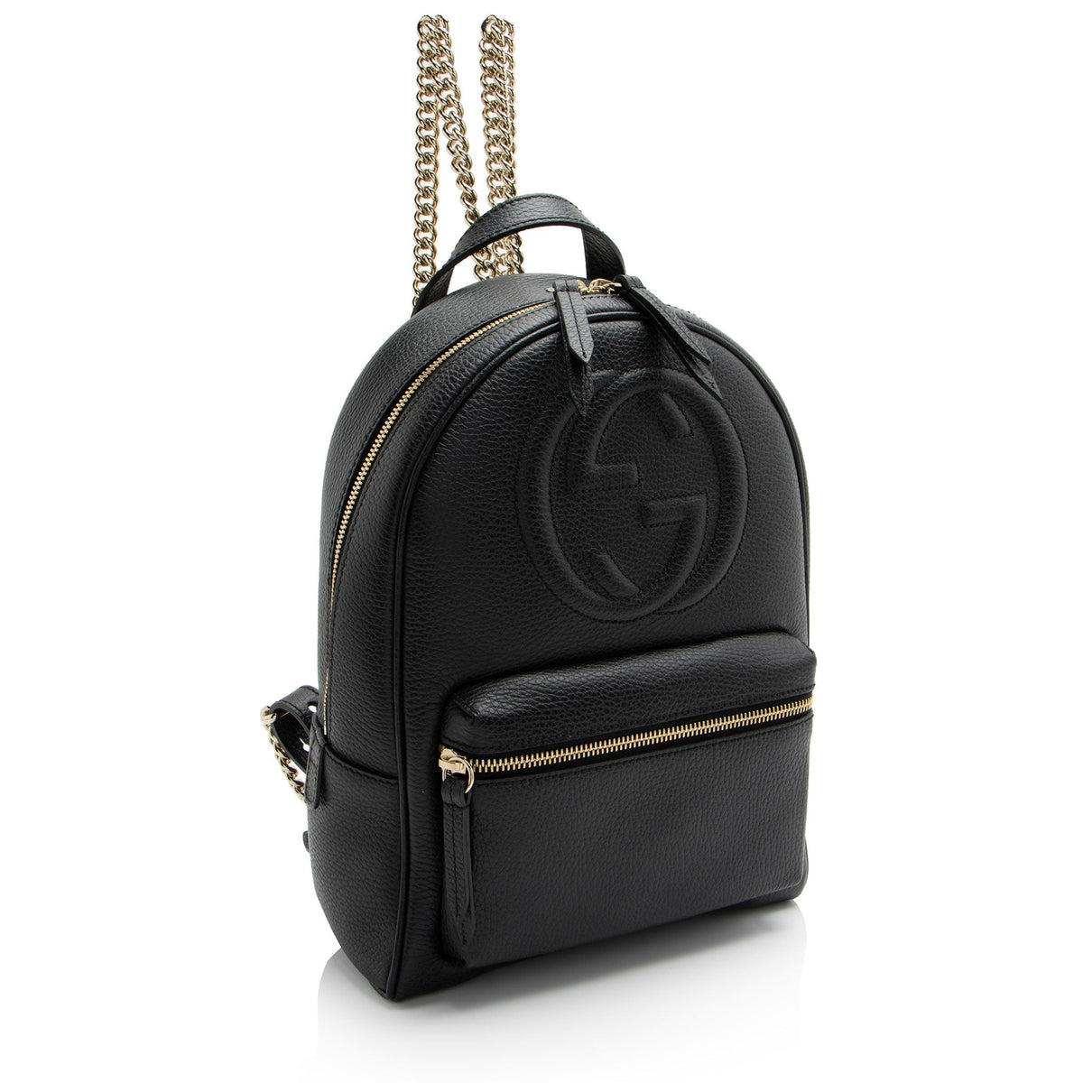 Gucci Leather Soho Chain Backpack (SHF-ImbRbN)