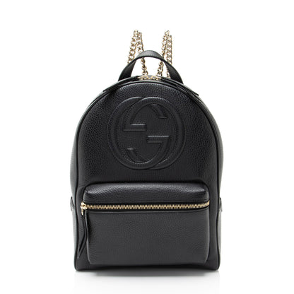 Gucci Leather Soho Chain Backpack