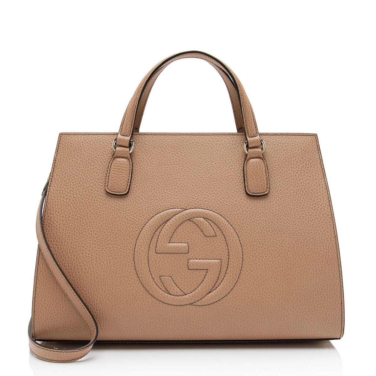 Gucci Leather Soho Medium Top Handle Satchel (SHF-auIjxm)