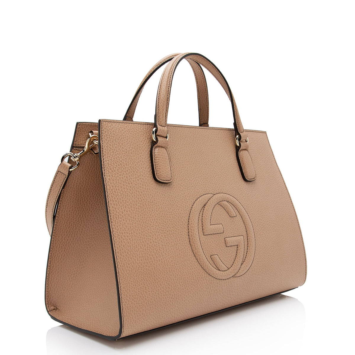 Gucci Leather Soho Medium Top Handle Satchel (SHF-auIjxm)