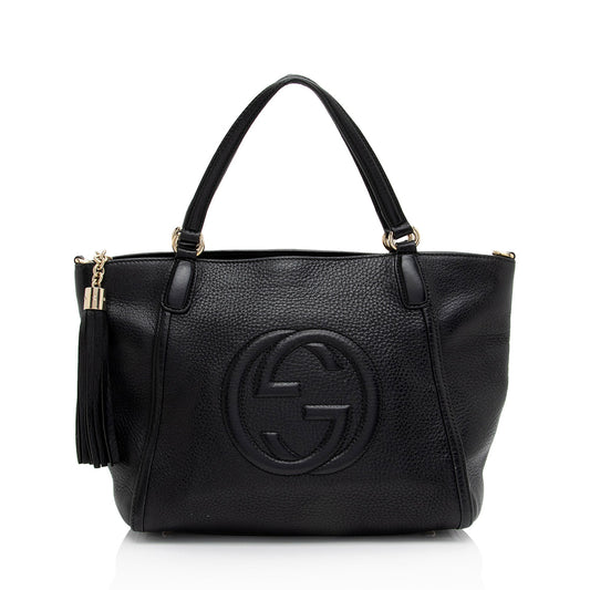 Gucci Leather Soho Top Handle (SHF-LCyvXT)