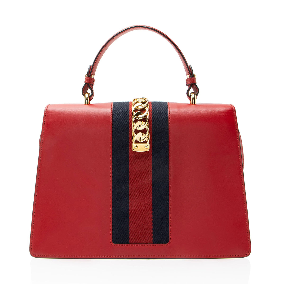 Gucci Leather Sylvie Medium Top Handle