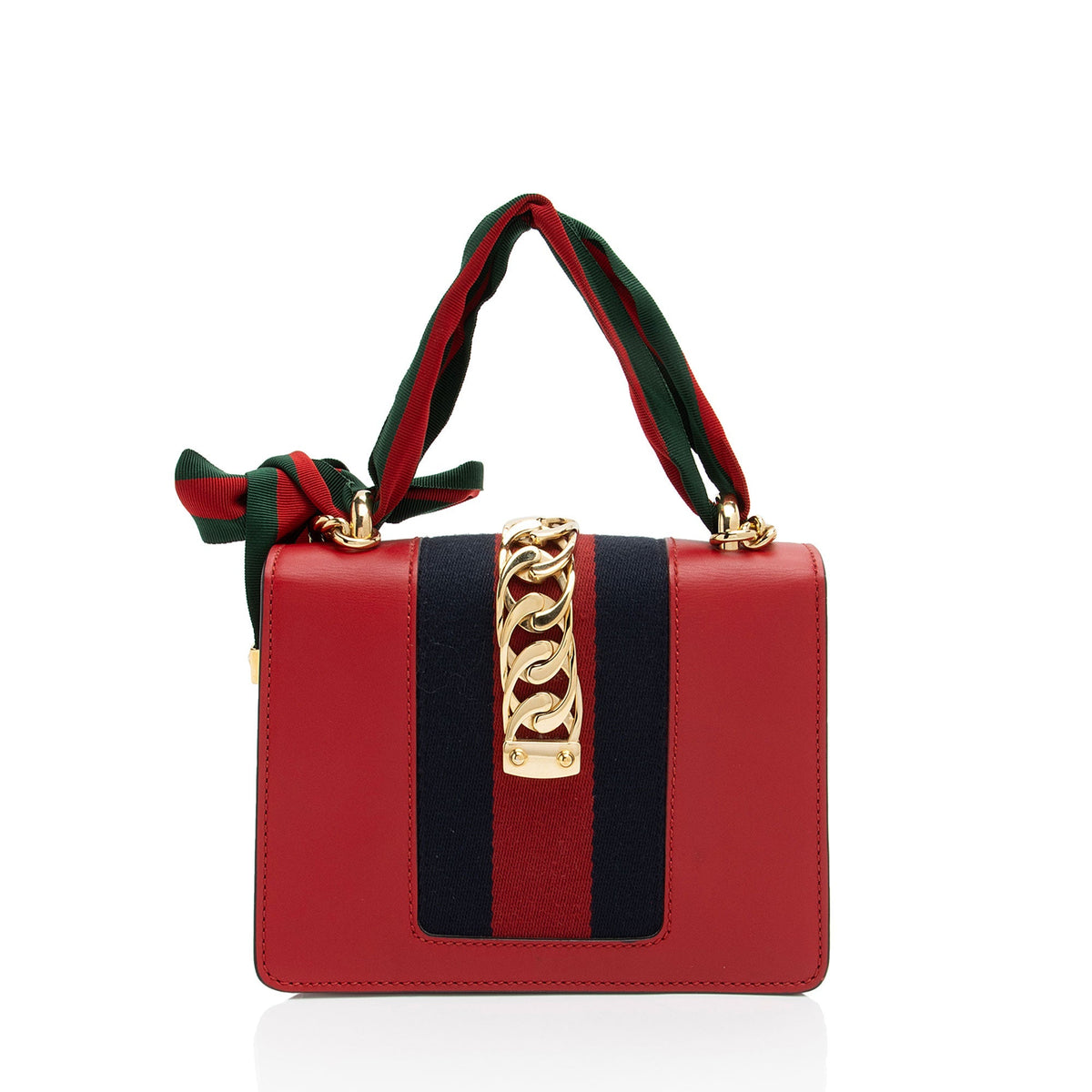 Gucci Leather Sylvie Mini Chain Bag