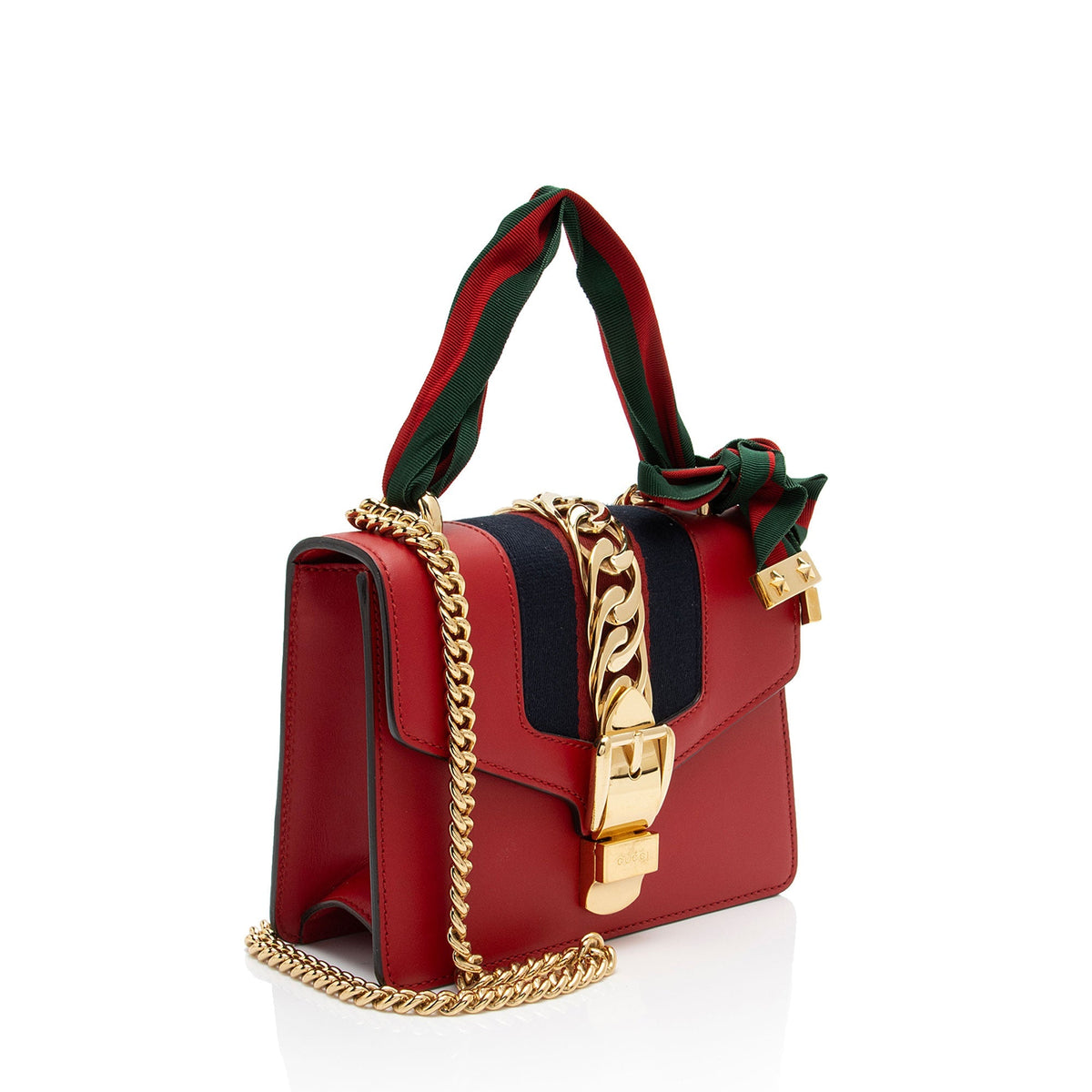 Gucci Leather Sylvie Mini Chain Bag