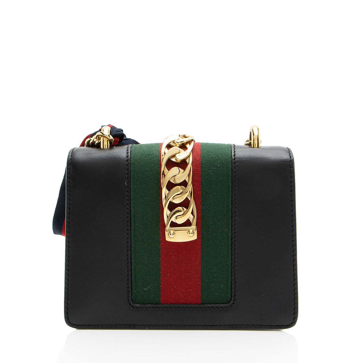 Gucci Leather Sylvie Mini Chain Bag (SHF-c7rwM9)