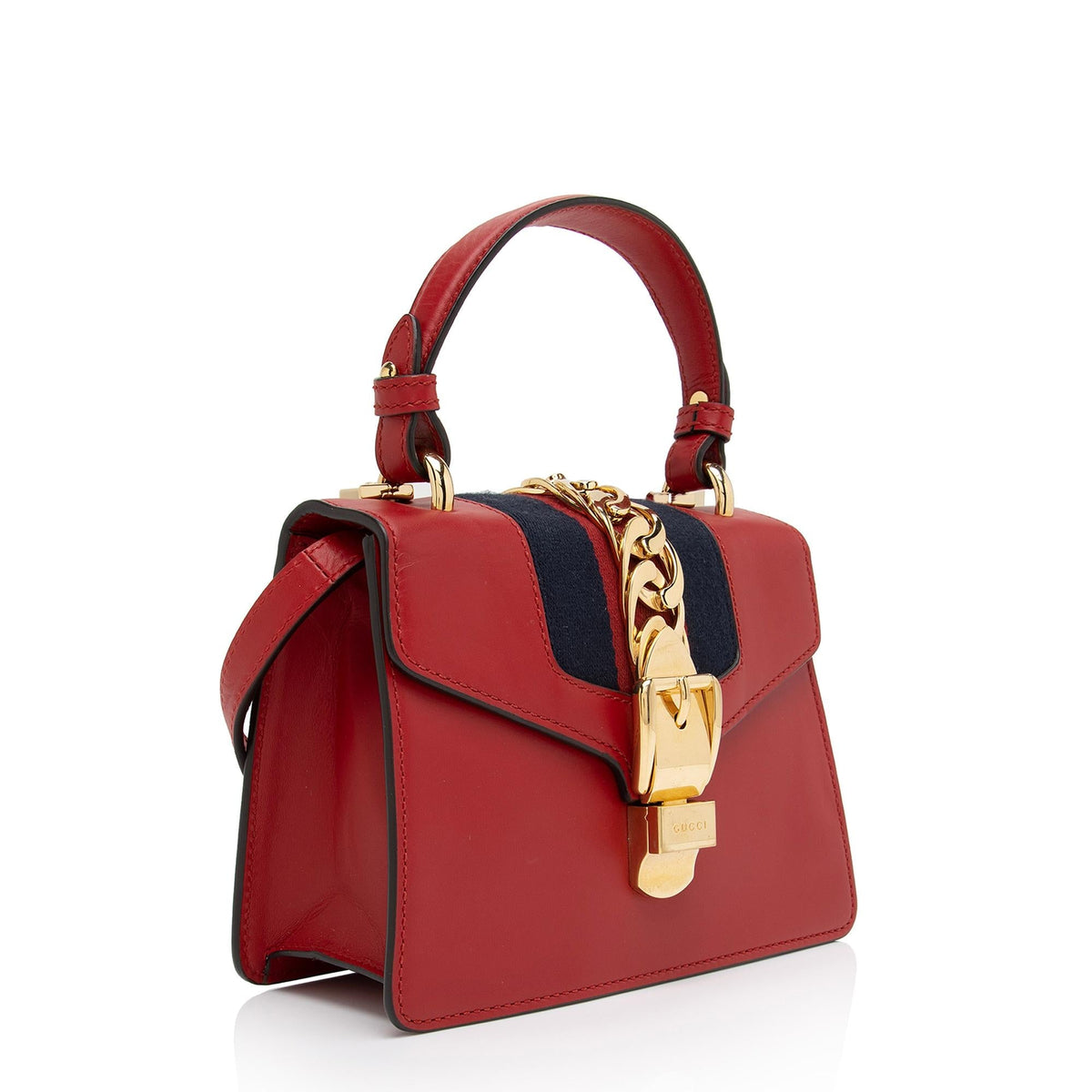 Gucci Leather Sylvie Mini Satchel (SHF-SJmAoq)