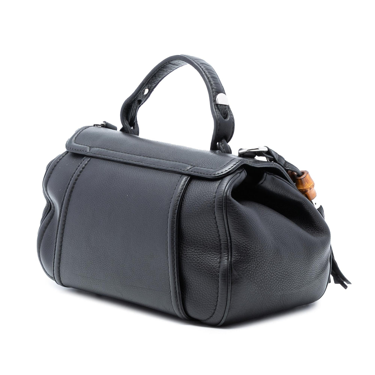 Gucci Leather Techno Horsebit Top Handle Bag