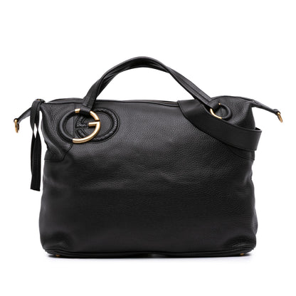 Gucci Leather Twill Satchel