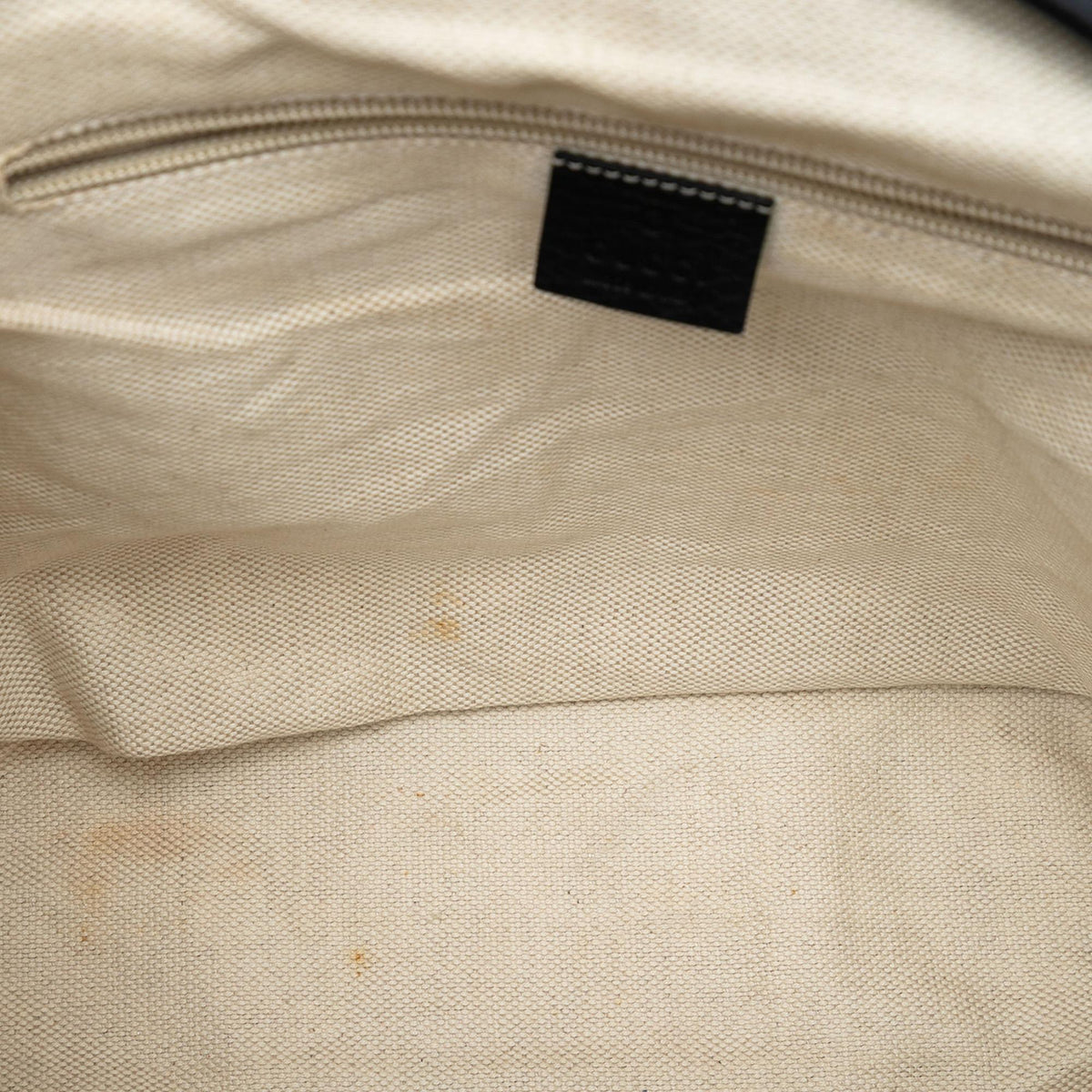 Gucci Leather Web Messenger Bag