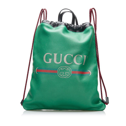 Gucci Logo Drawstring Backpack (SHG-hyZod1)