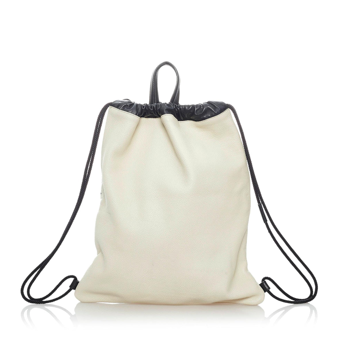 Gucci Logo Drawstring Leather Backpack (SHG-32109)