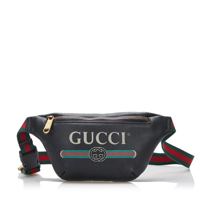 Gucci Logo Leather Belt Bag (SHG-37503)