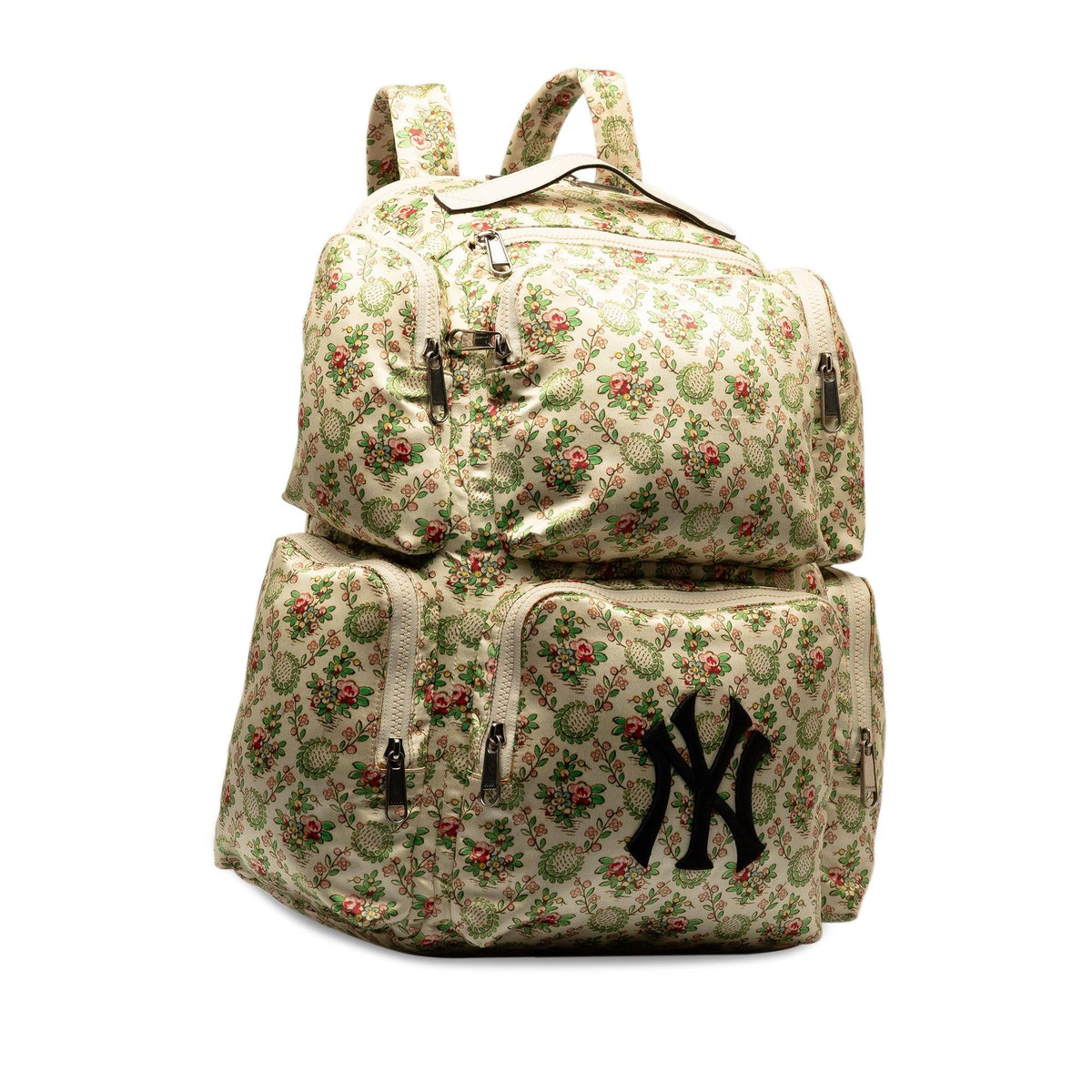 Gucci MLB Floral Satin NY Yankees Patch Backpack (SHG-ykawMM)