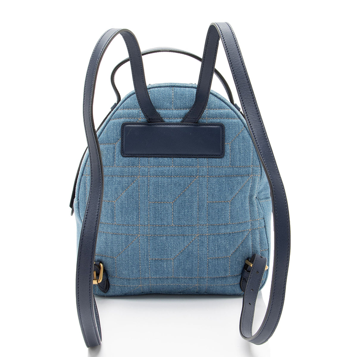 Gucci Matelasse Denim Pearl GG Marmont Backpack