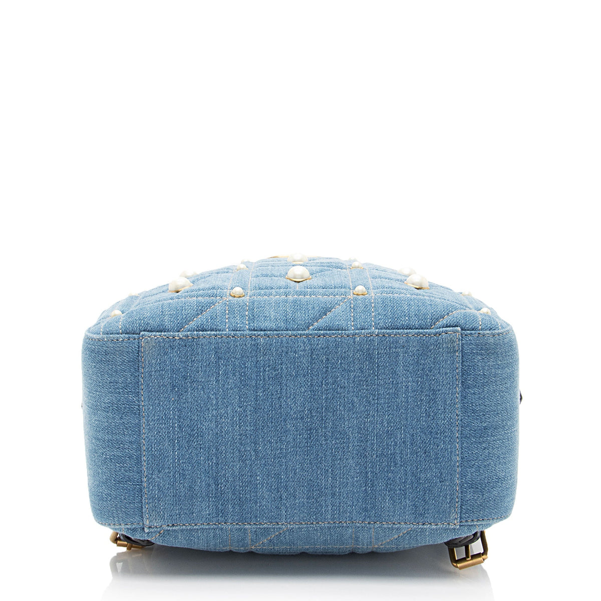 Gucci Matelasse Denim Pearl GG Marmont Backpack