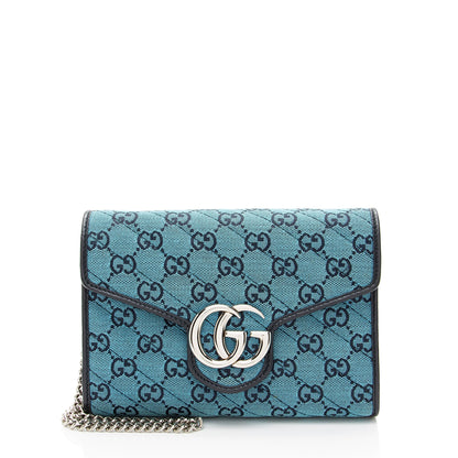 Gucci Matelasse GG Canvas GG Marmont Wallet on Chain
