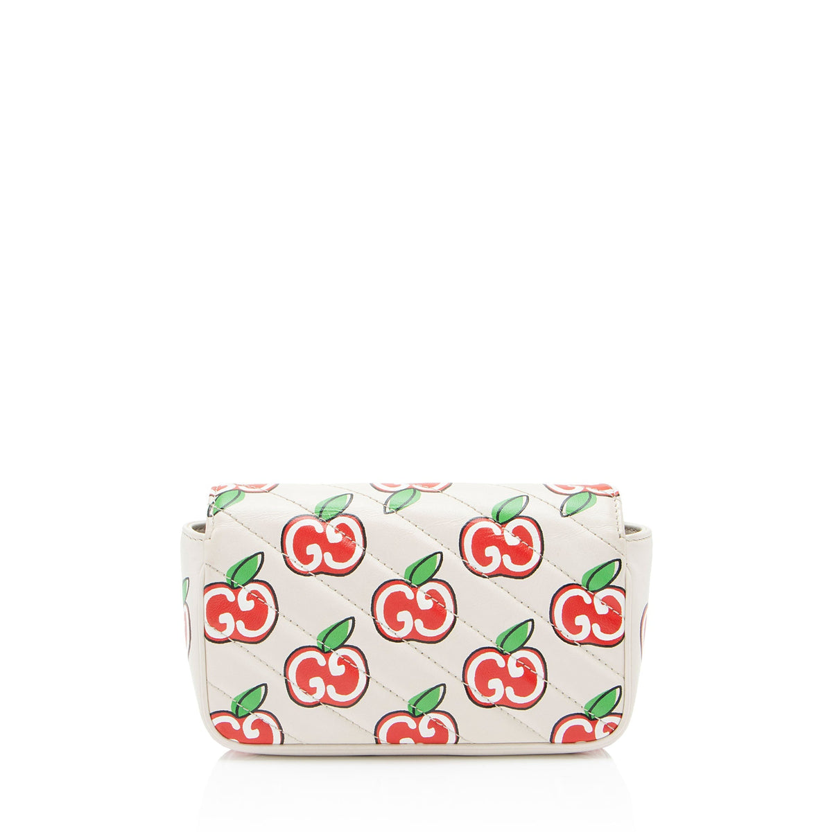 Gucci Matelasse Leather Apple GG Marmont Mini Flap Bag