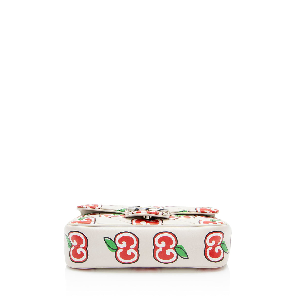 Gucci Matelasse Leather Apple GG Marmont Mini Flap Bag