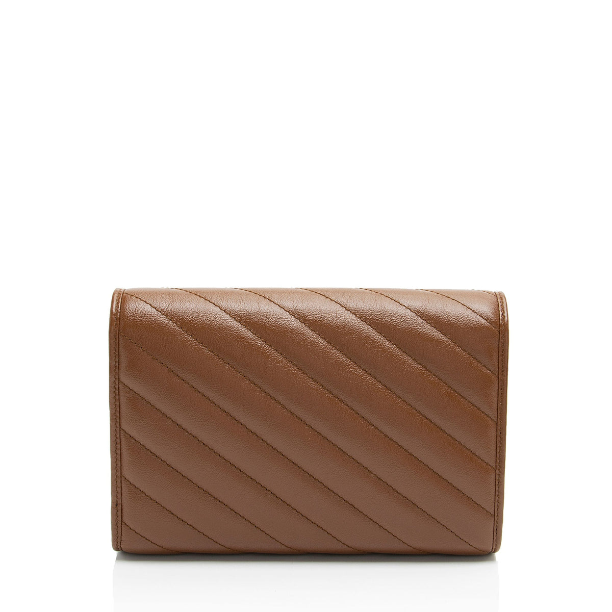 Gucci Diagonal Matelasse Leather GG Marmont Wallet on Chain