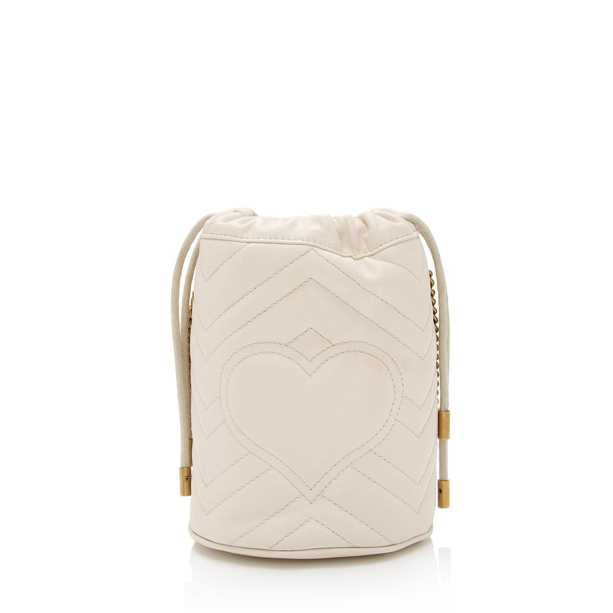 Gucci Matelasse Leather GG Marmont Mini Bucket Bag (SHF-OKI41N)