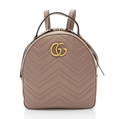 Gucci Matelasse Leather GG Marmont Backpack