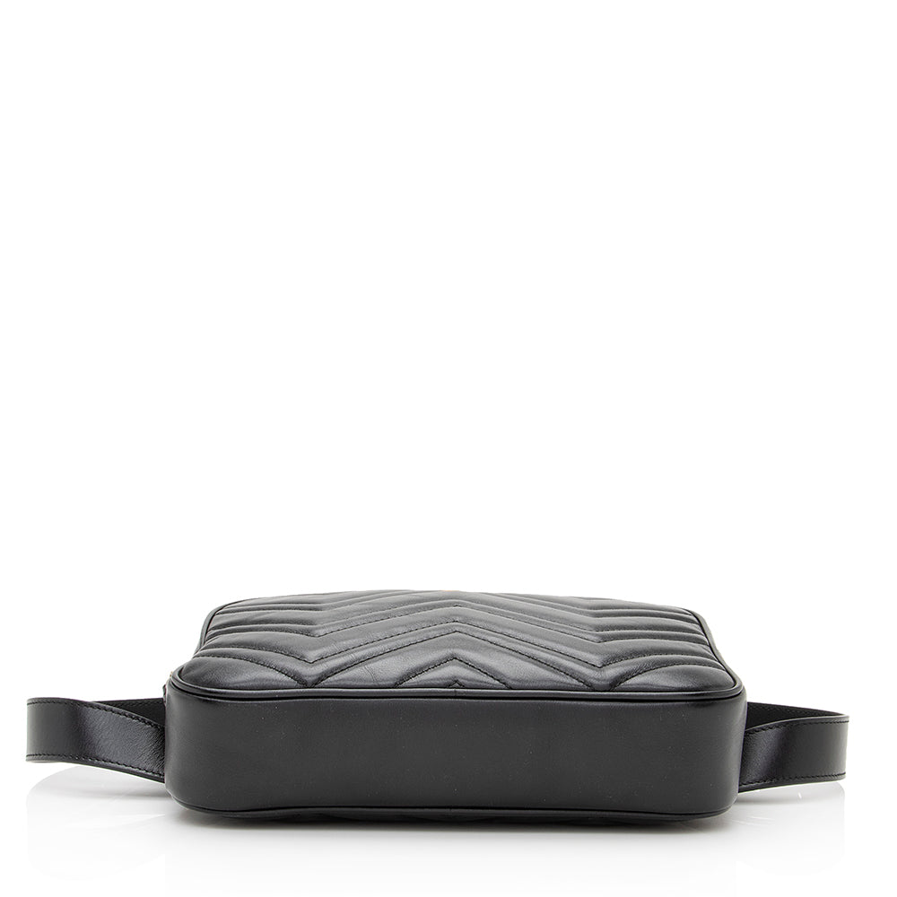 Gucci Matelasse Leather GG Marmont Large Belt Bag - Size 32 / 80 (SHF-22528)