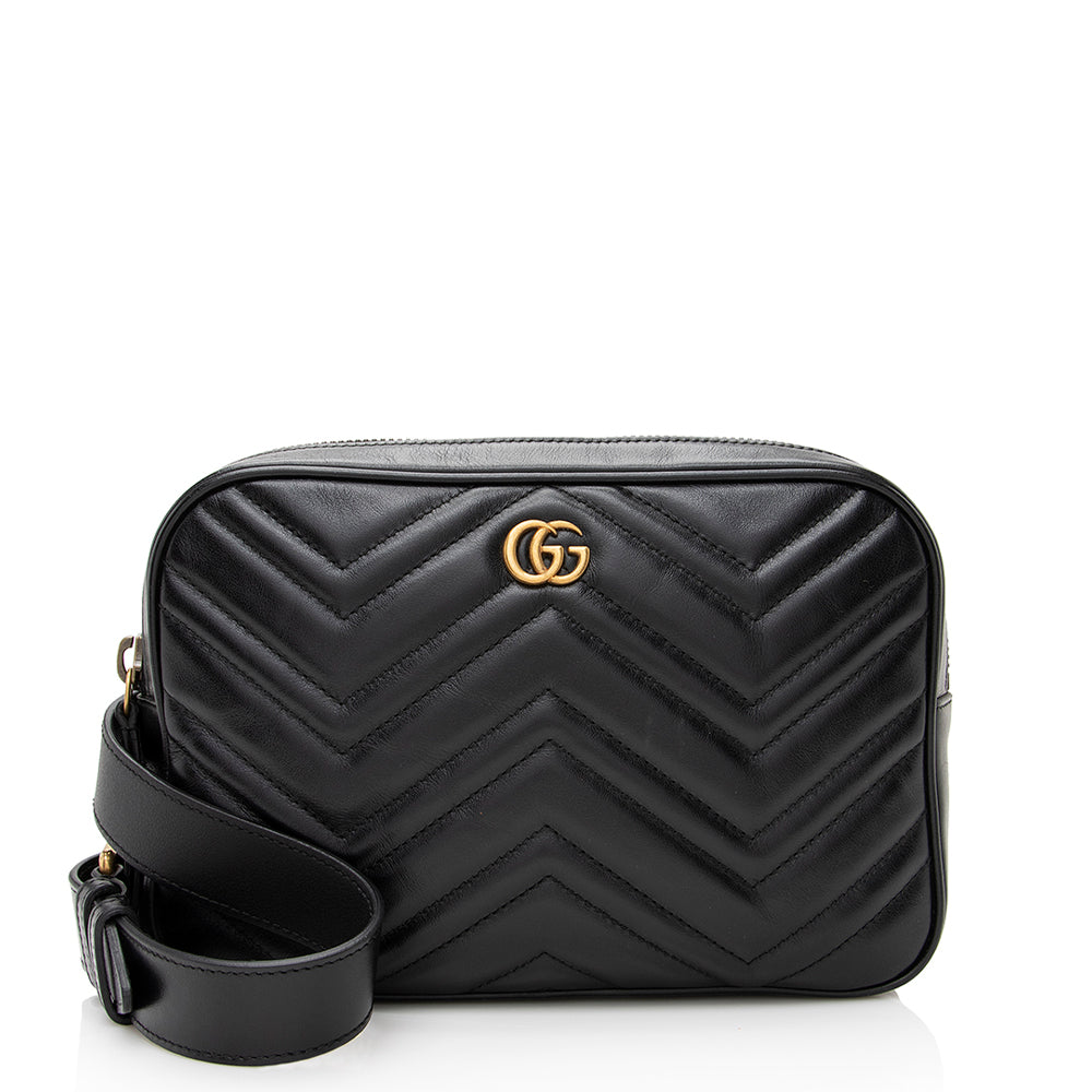 Gucci Matelasse Leather GG Marmont Large Belt Bag - Size 32 / 80 (SHF-22528)