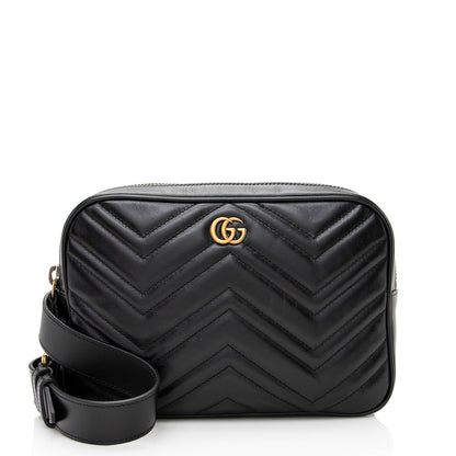Gucci Matelasse Leather GG Marmont Large Belt Bag - Size 32 / 80 (SHF-22528)
