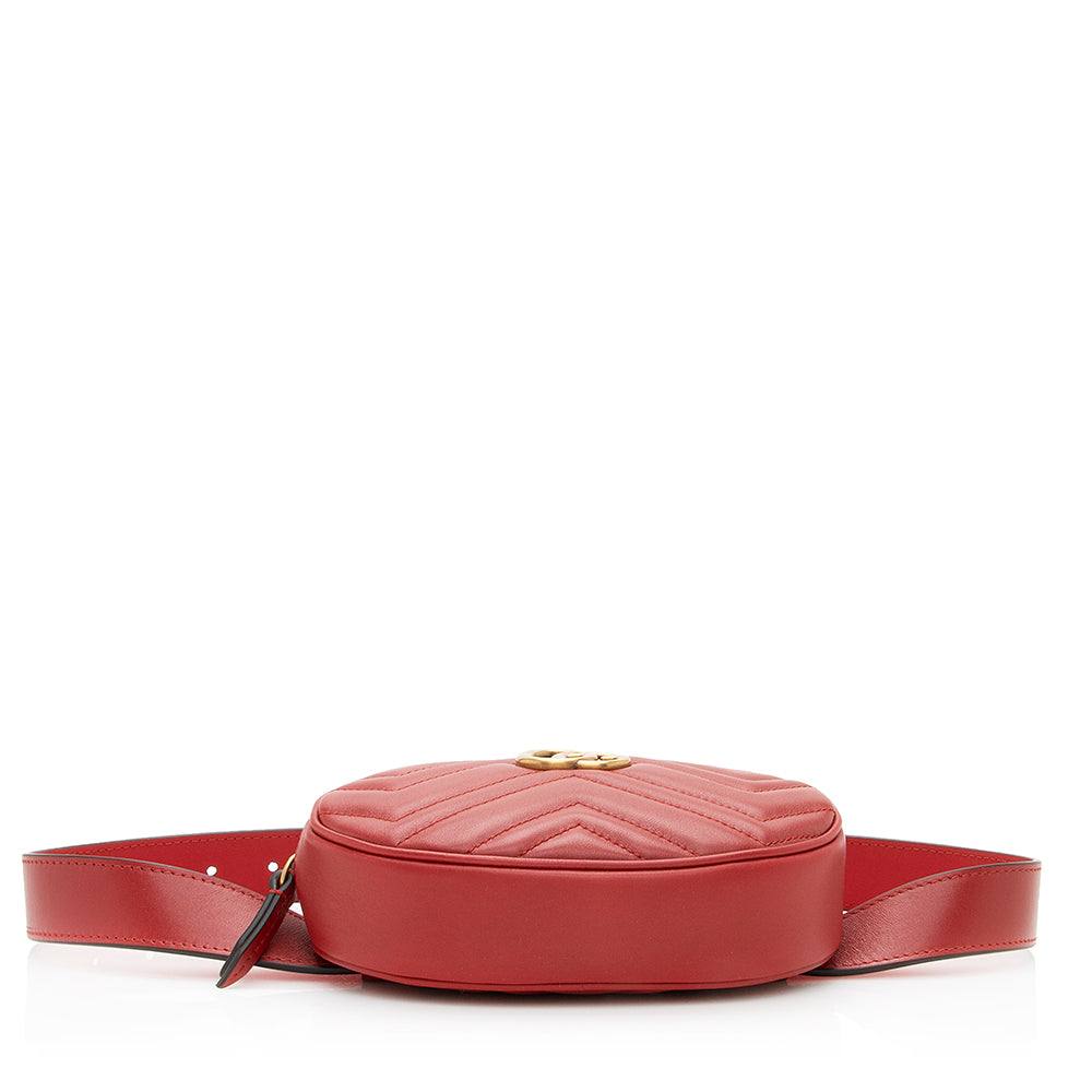 Gucci Matelasse Leather GG Marmont Belt Bag - Size 34 / 85 (SHF-20124)