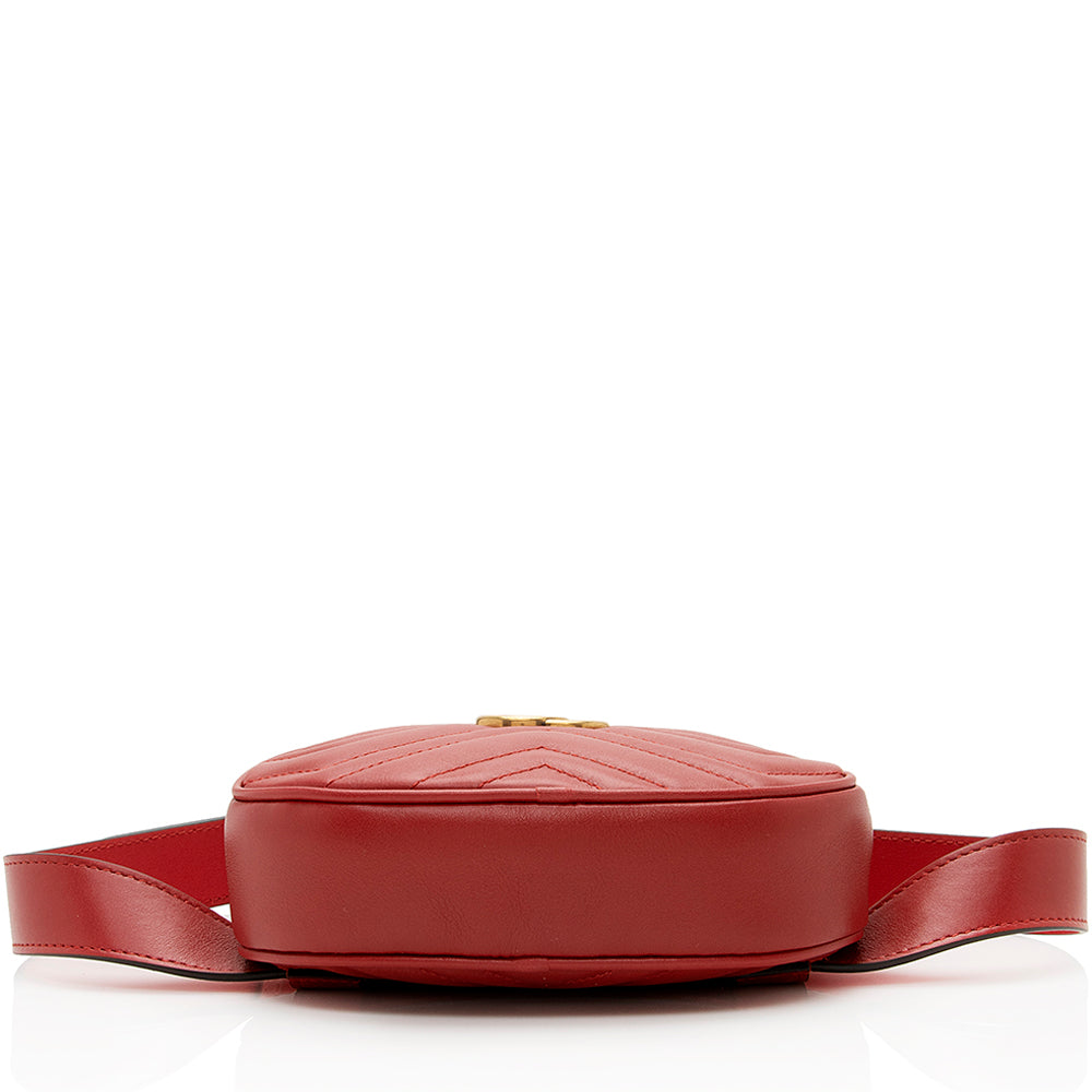 Gucci Matelasse Leather GG Marmont Belt Bag - Size 34 / 85 (SHF-20272)