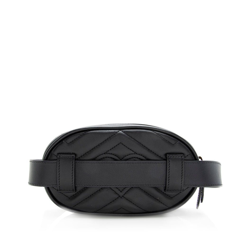 Gucci Matelasse Leather GG Marmont Belt Bag - Size 95 (SHF-19377)