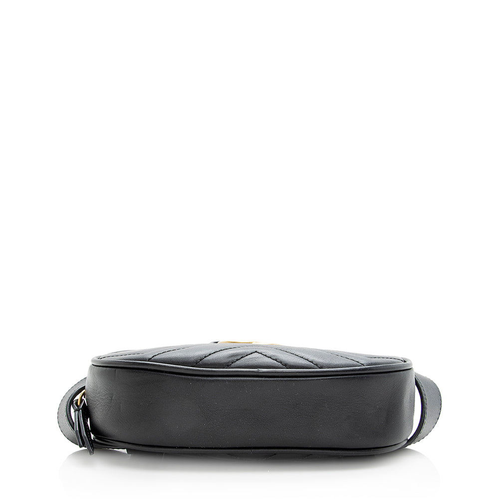 Gucci Matelasse Leather GG Marmont Belt Bag - Size 95 (SHF-19377)