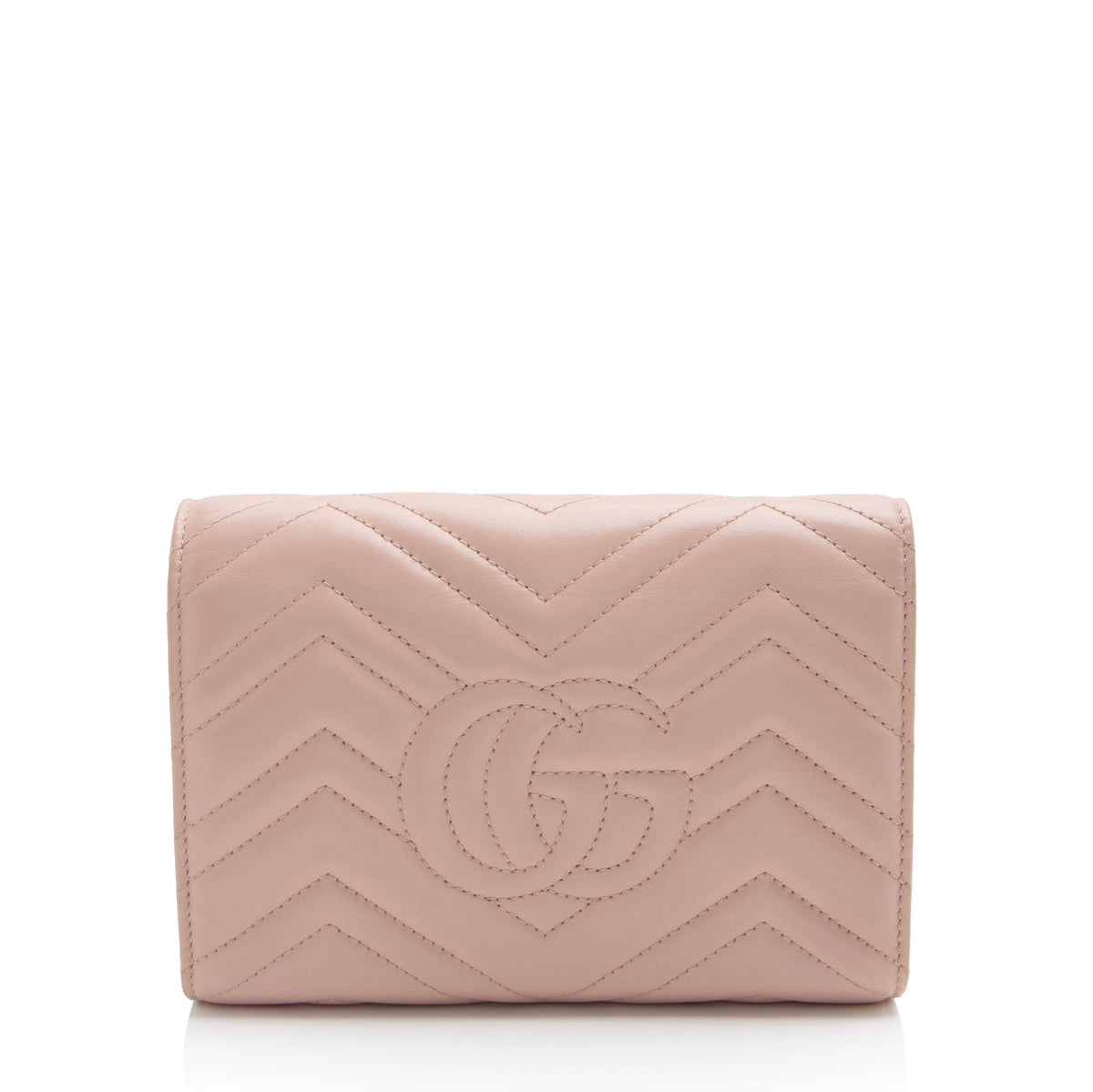 Gucci Matelasse Leather GG Marmont Wallet on Chain