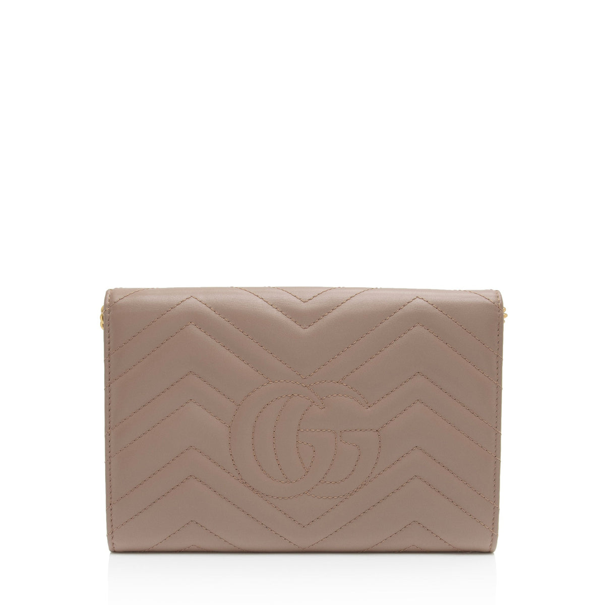 Gucci Matelasse Leather GG Marmont Flap Mini Wallet Bag (SHF-L9tXYx)