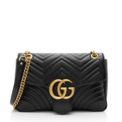 Gucci Matelasse Leather GG Marmont Large Flap Bag