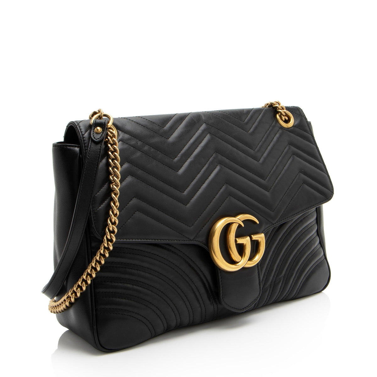 Gucci Matelasse Leather GG Marmont XL Flap Bag