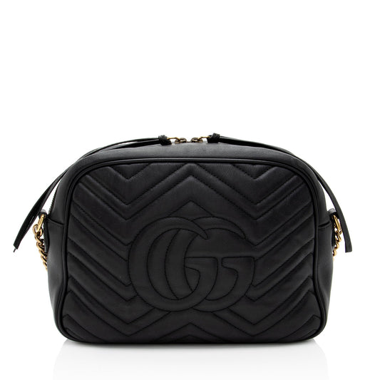 Gucci Matelasse Leather GG Marmont Large Camera Bag