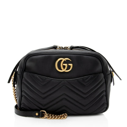 Gucci Matelasse Leather GG Marmont Large Camera Bag