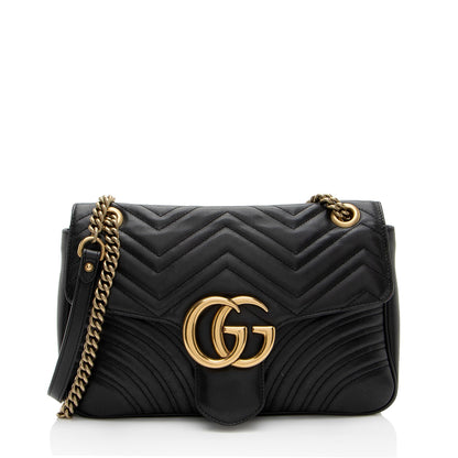 Gucci Matelasse Leather GG Marmont Medium Flap Bag