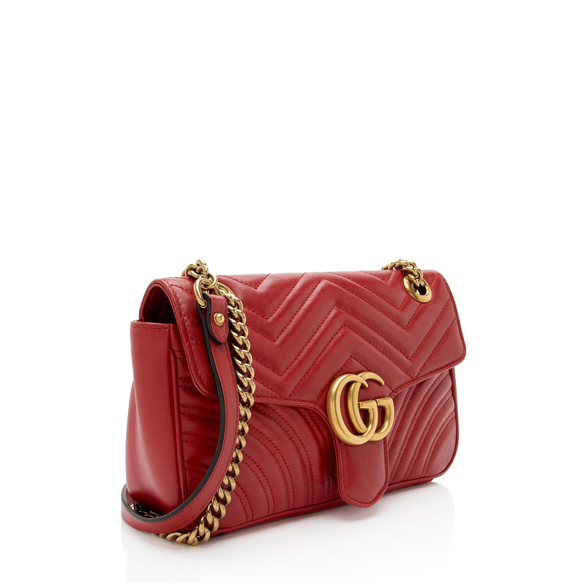 Gucci Matelasse Leather GG Marmont Medium Flap Bag